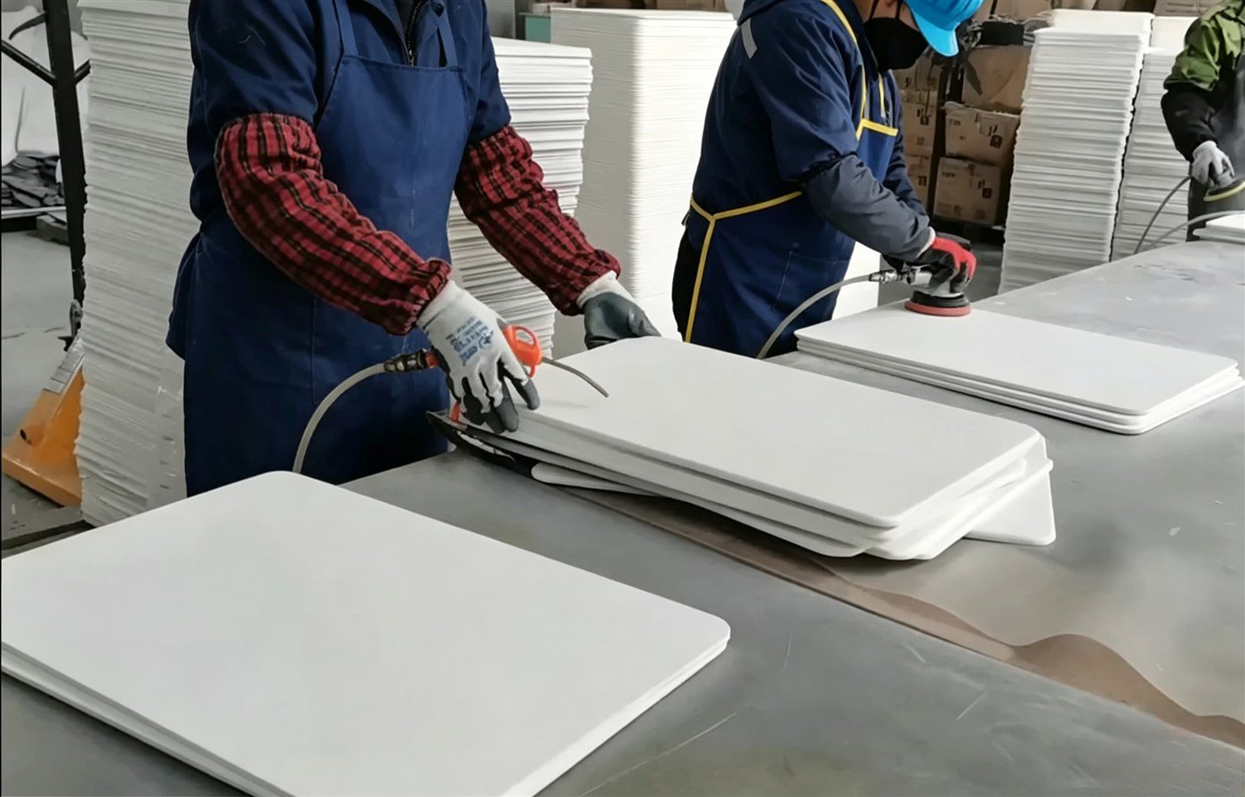 Polishing stage in Tranjoy diatomite production